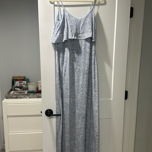 Intermix brand blue and white maxi dress size small